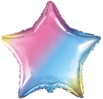 Фольгована кулька Flexmetal 18"(45 см) Зірка градієнт веселка