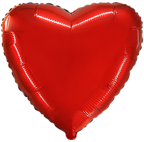 Фольгована кулька Flexmetal 18"(45 см) Серце металік червоне