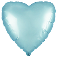 Фольгована кулька Flexmetal 18"(45 см) Серце сатин блакитне