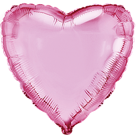 Фольгована кулька Flexmetal 18"(45 см) Серце металік рожеве