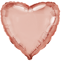 Фольгована кулька Flexmetal 18"(45 см) Серце металік рожеве золото