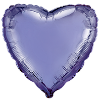 Фольгована кулька Flexmetal 18"(45 см) Серце металік бузкове