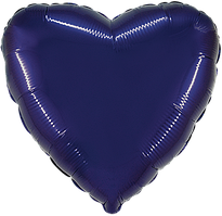 Фольгована кулька Flexmetal 18"(45 см) Серце металік фіолетове