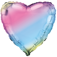 Фольгована кулька Flexmetal 18"(45 см) Серце градієнт веселка