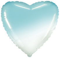 Фольгована кулька Flexmetal 18"(45 см) Серце градієнт блакитне