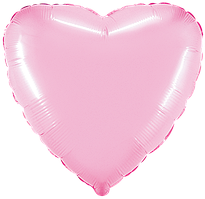 Фольгована кулька Flexmetal 18"(45 см) Серце пастель рожеве