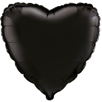 Фольгована кулька Flexmetal 18"(45 см) Серце пастель чорне