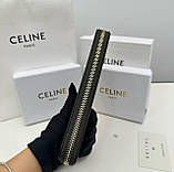 Жіночий гаманець на змійці Celine (А14) чорний, фото 5