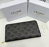 Жіночий гаманець на змійці Celine (А14) чорний, фото 4