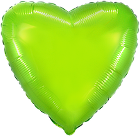 Фольгована кулька Flexmetal 18"(45 см) Серце металік салатове