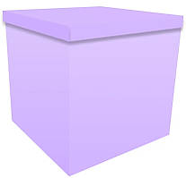 Коробка-сюрприз для кульок 70х70х70см бузкова