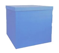 Коробка-сюрприз для кульок 70х70х70см насичено-блакитна