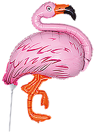 Фольгована кулька міні-фігура Flexmetal 16"(40х31 см) Фламінго