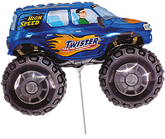 Фольгована кулька міні-фігура Flexmetal 14"(37х26 см) Машина позашляховик синій