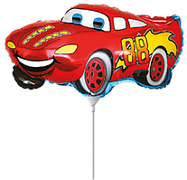 Фольгована кулька міні-фігура Flexmetal 13"(33х21 см) Машина "Тачка" червона