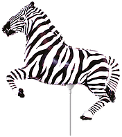 Фольгована кулька міні-фігура Flexmetal 16"(41х29 см) Зебра