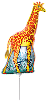 Фольгована кулька міні-фігура Flexmetal 17"(44х24 см) Жирафа помаранчевий
