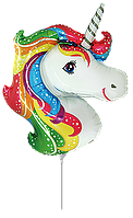 Фольгована кулька міні-фігура Flexmetal 14"(36х27 см) Єдиноріг