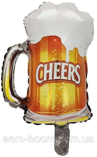 Фольгована кулька міні-фігура КНР (40х27 см) Келих пива, фото 1