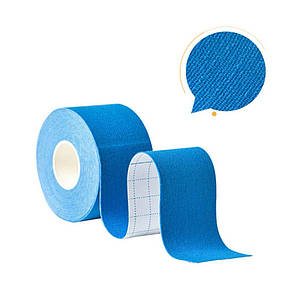 Стрічка для тейпування кінезіо тейп Kinesio tape 500 х 2.5 см Синя, фото 1