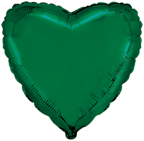 Фольгована кулька Flexmetal 18"(45 см) Серце металік зелене