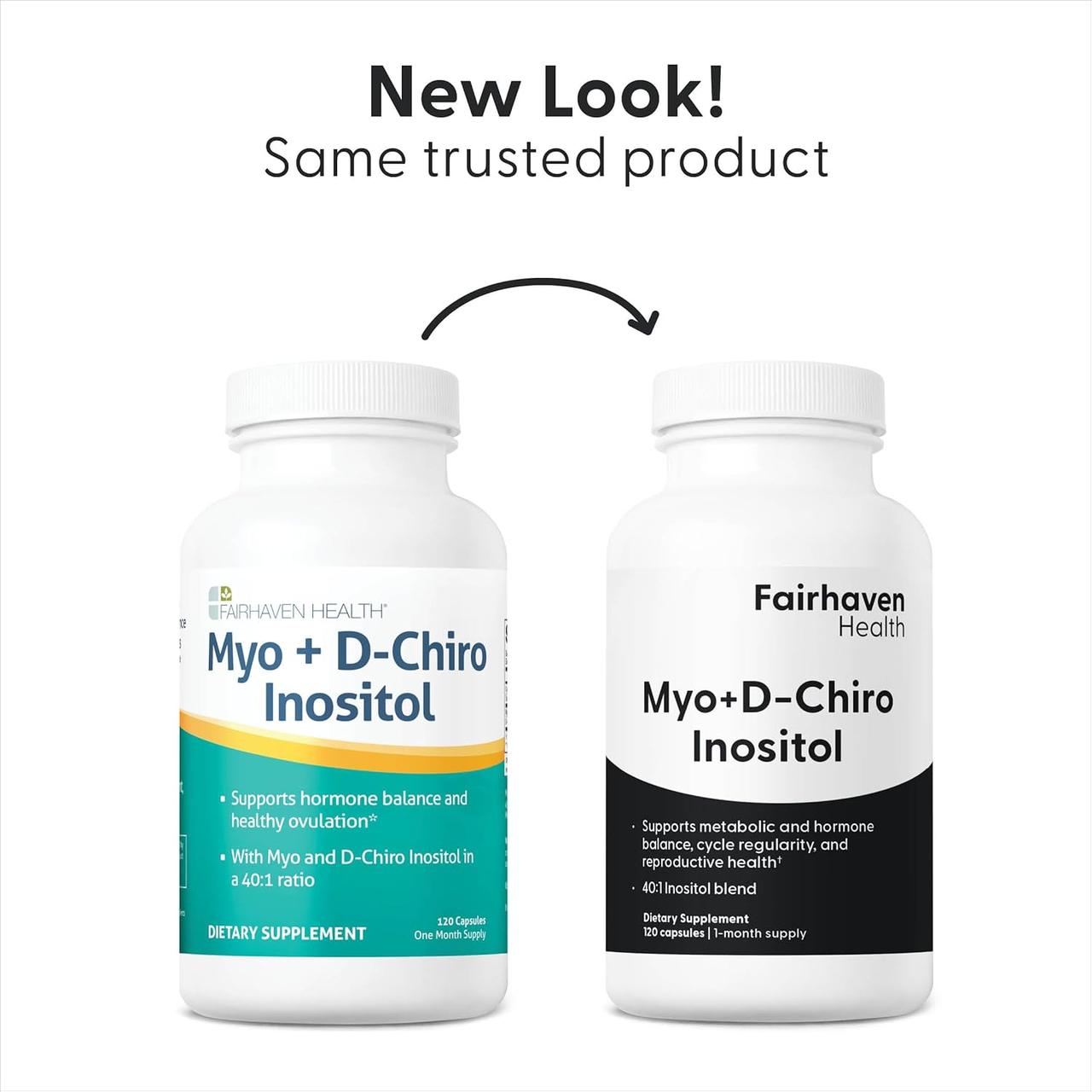 Міоінозитол і Д-хіроінозитол Fairhaven Health (Myo + D-Chiro Inositol) 120 капсул BX428, фото 1