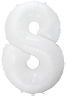 Цифра Flexmetal 40"(1002 см) Біла 8 (плівка)