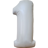 Фольгована цифра Flexmetal 40"(100 см) Біла 1 (ФОЛЬГА)