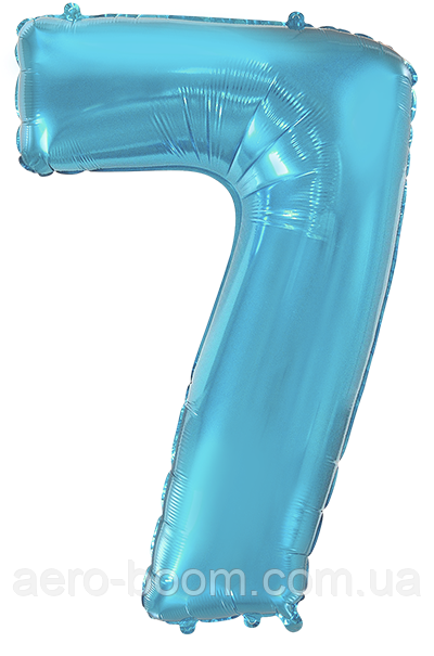 Фольгована цифра Flexmetal 40"(102 см) Пастель блакитна 7, фото 1
