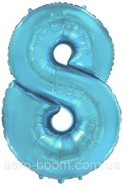 Фольгована цифра Flexmetal 40"(102 см) Пастель блакитна 8, фото 1