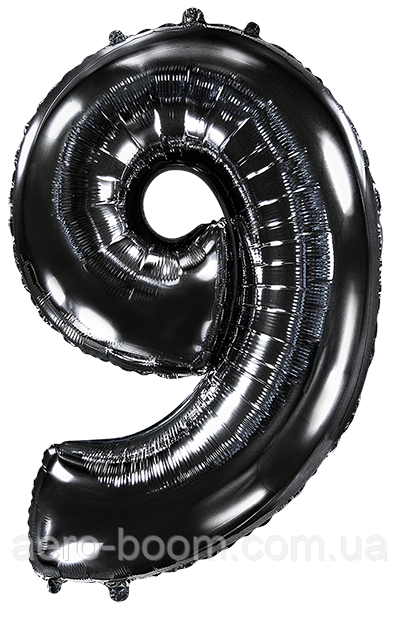 Фольгована цифра Flexmetal 40"(102 см) Чорна 9, фото 1