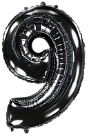 Фольгована цифра Flexmetal 40"(102 см) Чорна 9