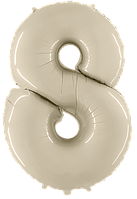 Фольгована цифра Flexmetal 40"(102 см) Сатин кремова 8