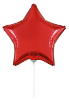 Фольгована кулька Flexmetal 9"(23 см) Зірка металік червона