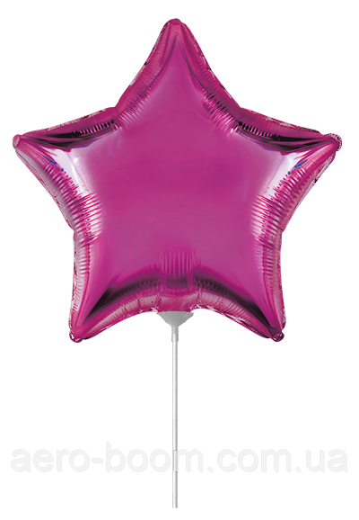 Фольгована кулька Flexmetal 4"(9 см) Зірка металік пурпурова, фото 1