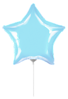 Фольгована кулька Flexmetal 9"(23 см) Зірка пастель блакитна