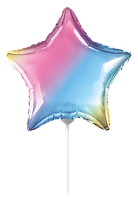 Фольгована кулька Flexmetal 9"(23 см) Зірка градієнт веселка