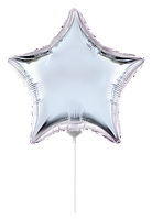 Фольгована кулька Flexmetal 9"(23 см) Зірка металік срібна