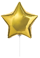 Фольгована кулька Flexmetal 9"(23 см) Зірка металік золота