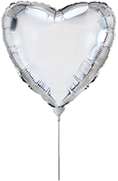 Фольгована кулька Flexmetal 4"(10 см) Серце металік срібне