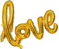 Фольговані міні-літери КНР (54х38 см ) "LOVE" золоті