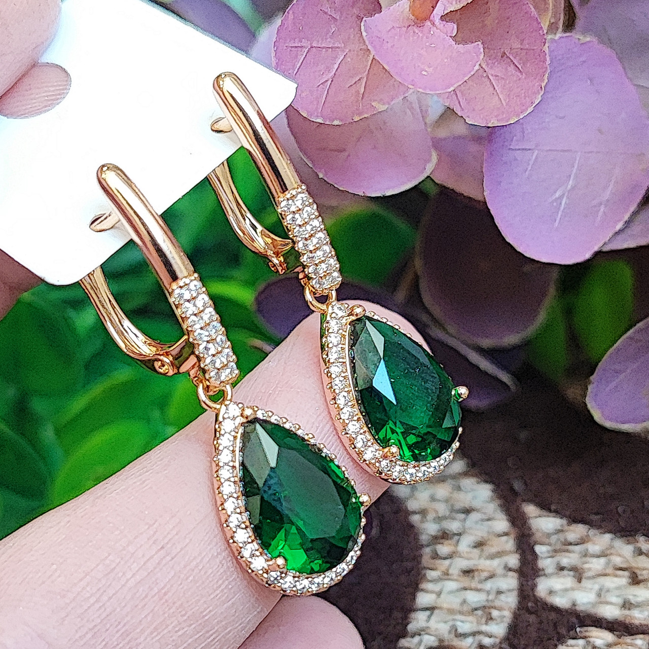 Сережки Xuping довжина .3.6см ширина 1.2см медичне золото позолота 18К с1543