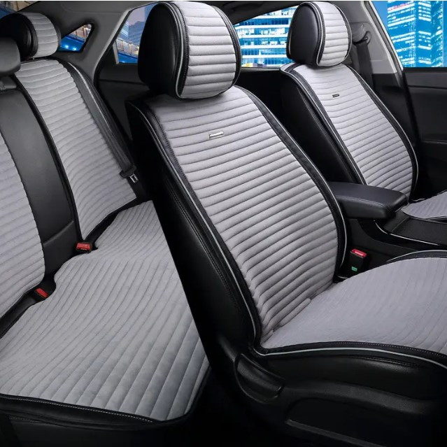 Повний комплект накидок CarFashion, модель MONACO PLUS, сірий/чорний, фото 1
