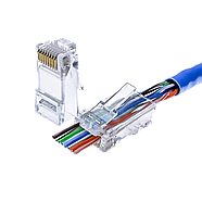 Конектор наскрізний RJ45 Cat.5E (100 шт), фото 5
