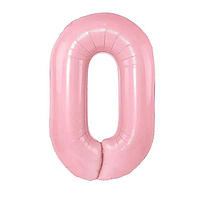 Фольгована цифра КНР 32"(80 см) Пастель рожева 0