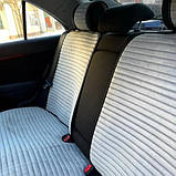 Повний комплект накидок CarFashion, модель MONACO PLUS, сірий/чорний, фото 3