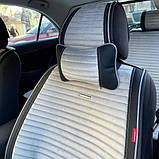 Повний комплект накидок CarFashion, модель MONACO PLUS, сірий/чорний, фото 4