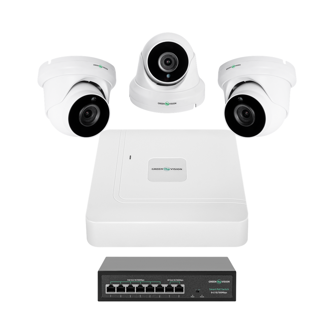 Комплект відеоспостереження на 3 камери GV-IP-K-W81/03 5MP