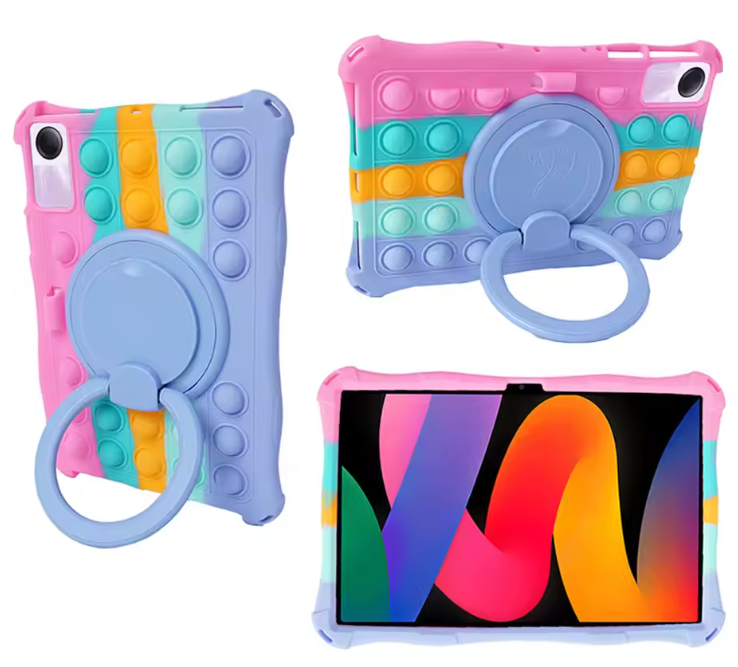 Чехол Pop it case на планшет Xiaomi Redmi Pad SE (11") / multicolored powder