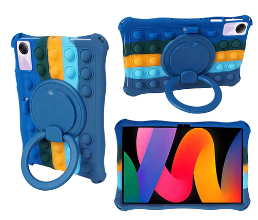Чехол Pop it case на планшет Xiaomi Redmi Pad SE (11") / colorful dark blue, фото 1